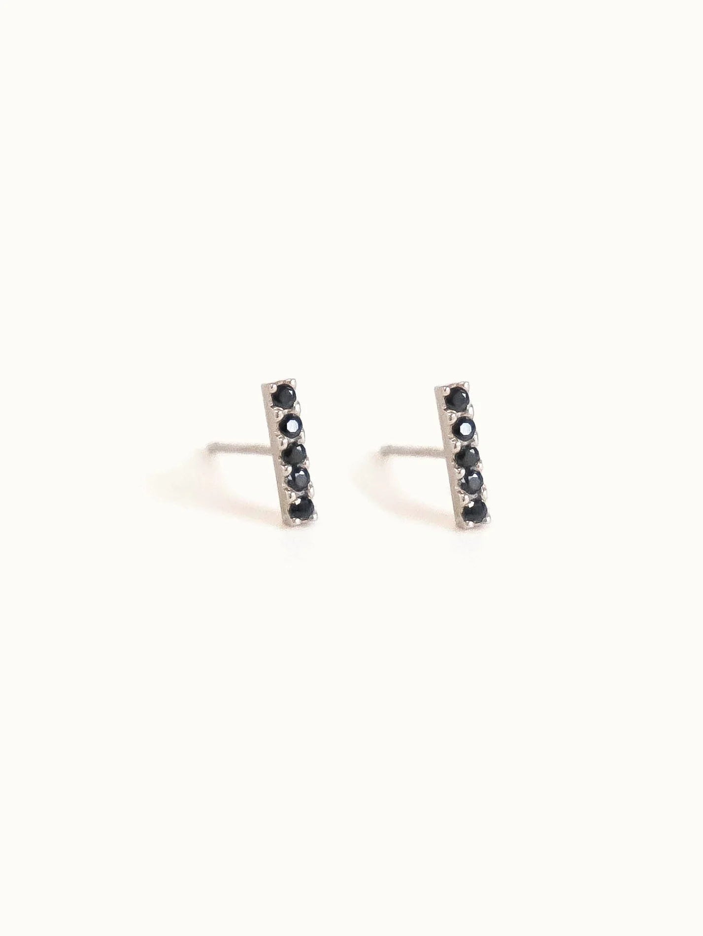 Pavé Black Diamond Bar Studs