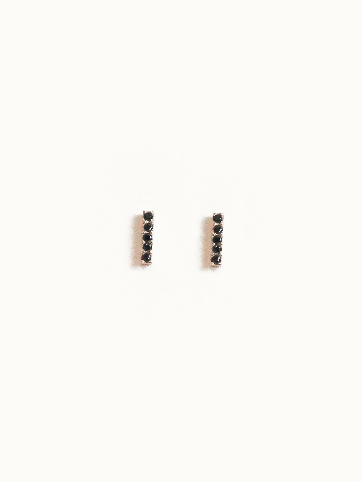 Pavé Black Diamond Bar Studs