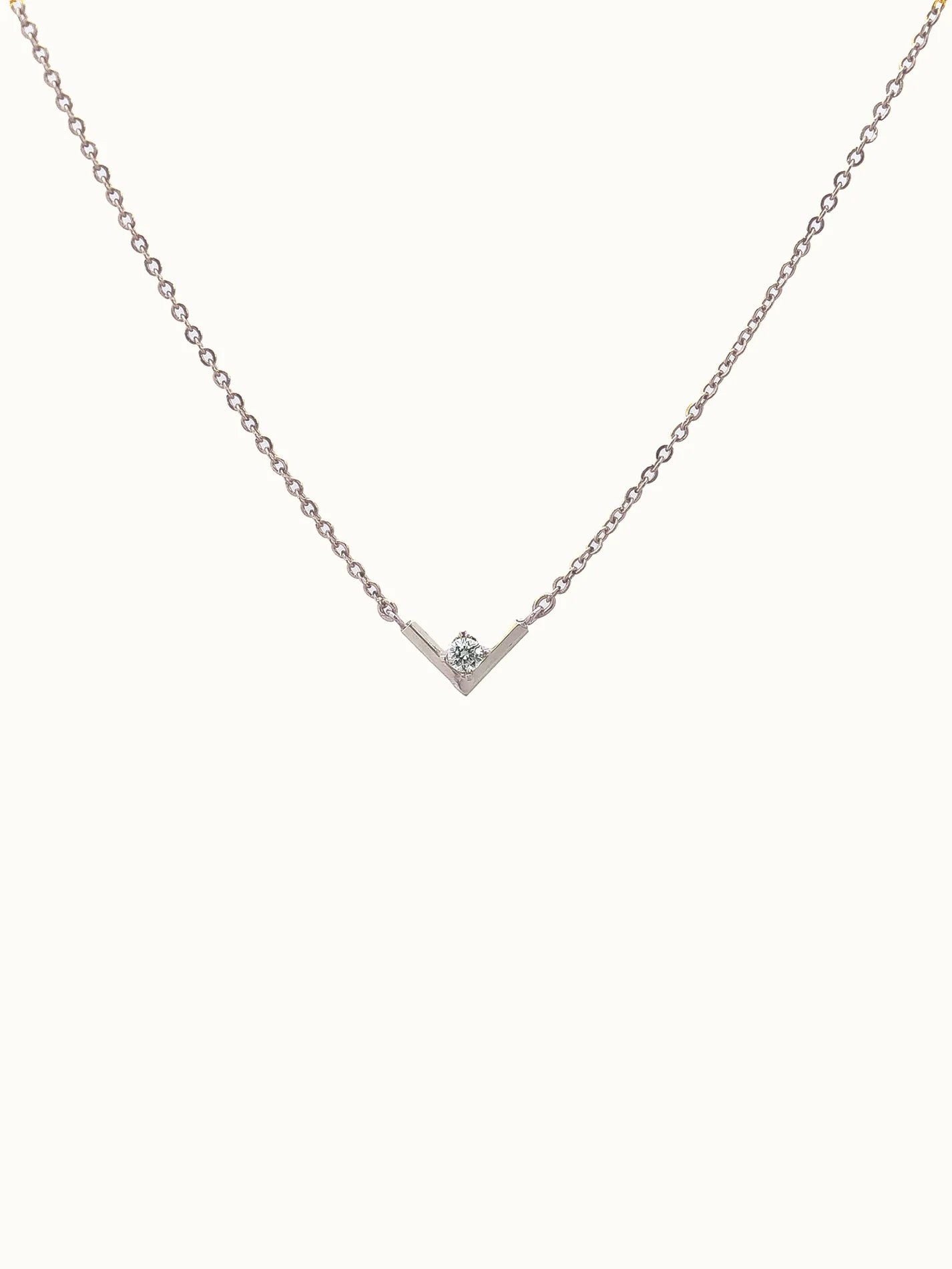 Chevron Diamond Necklace