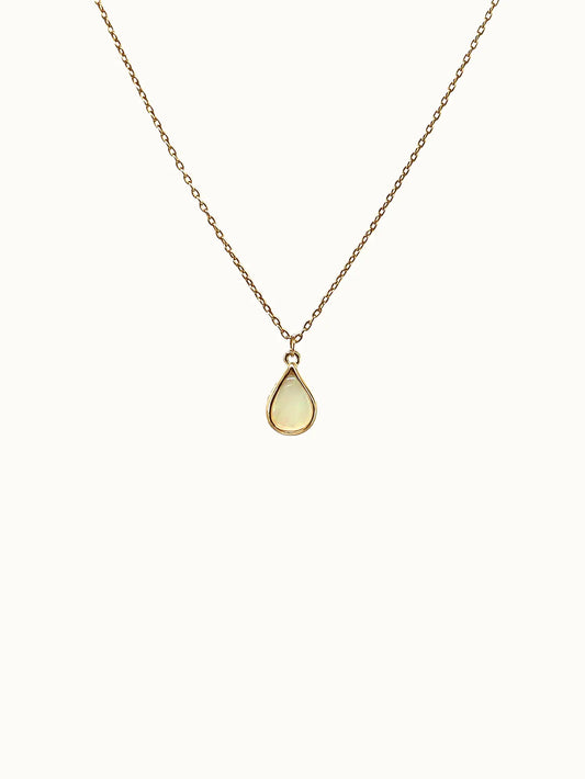 Opal tear drop necklace