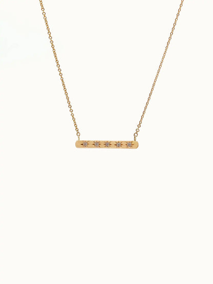 Stardust Bar Necklace With Diamonds - studiocosette.com