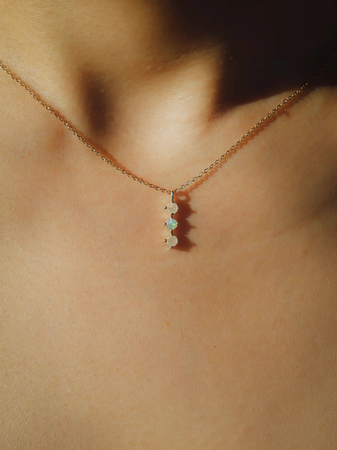 3 Opal Necklace