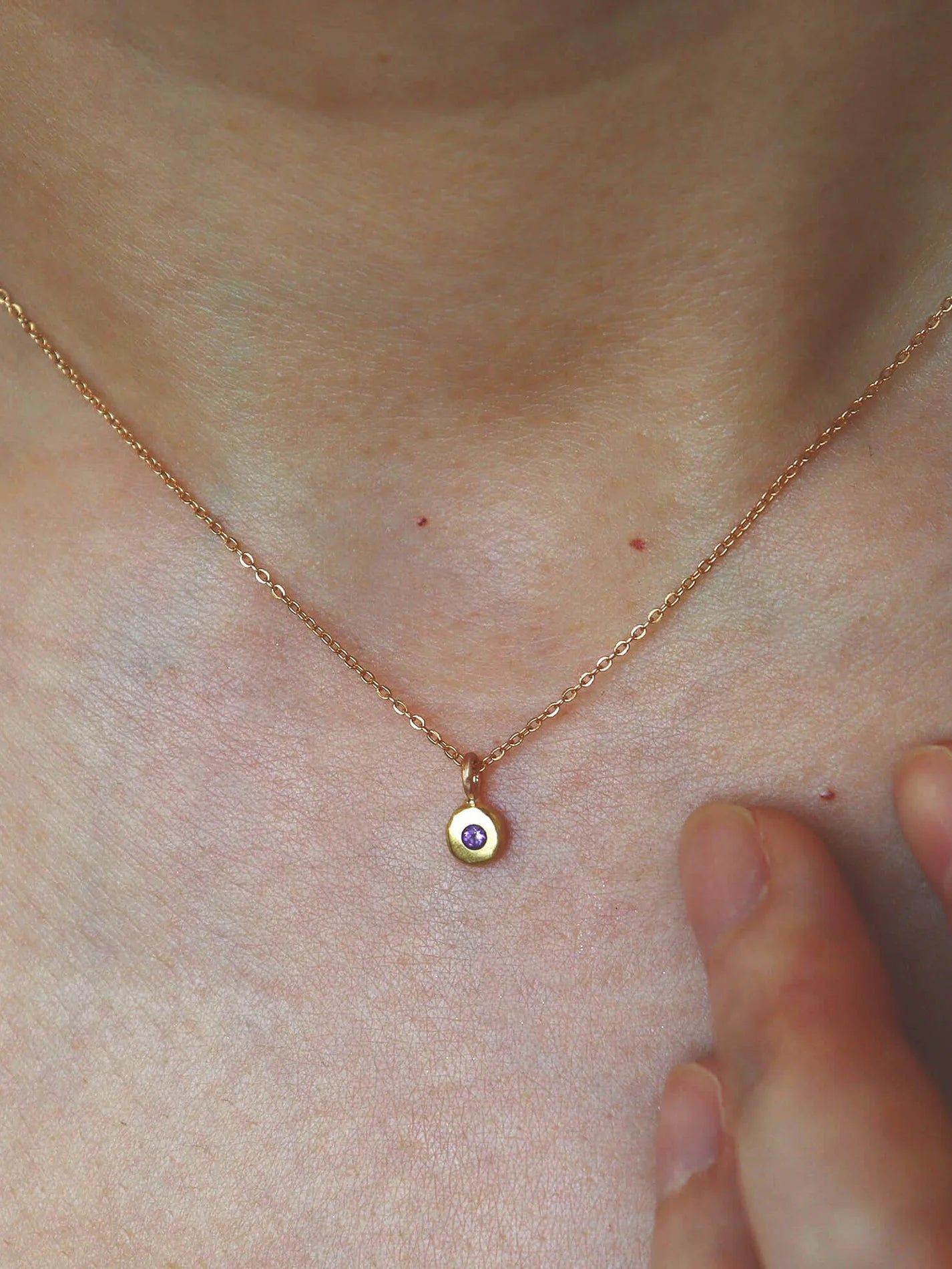 Tiny Amethyst Necklace
