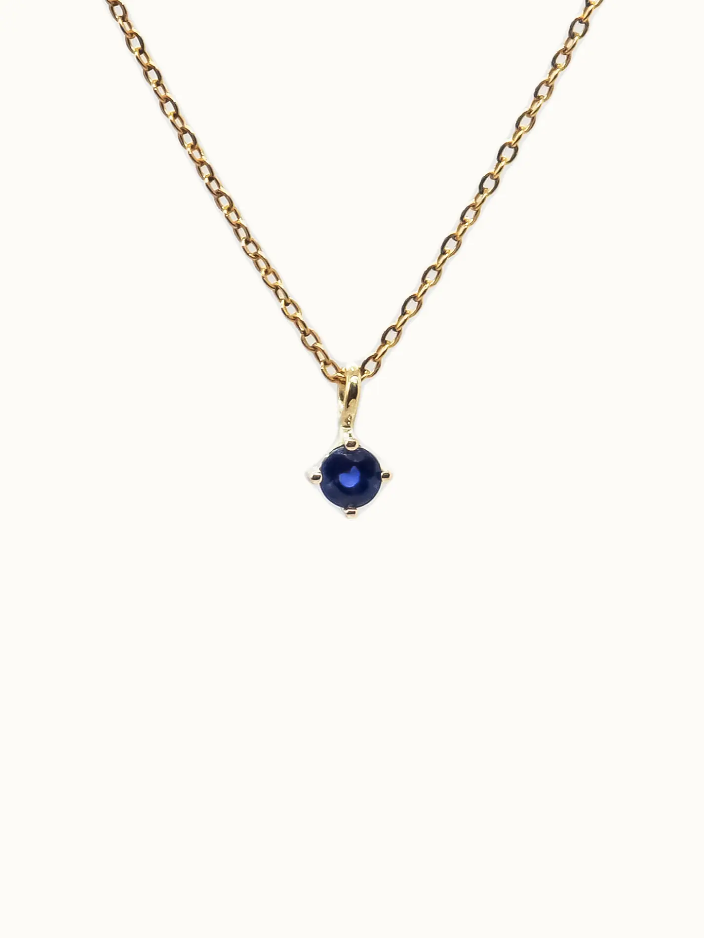 September Birthstone Necklace: Sapphire