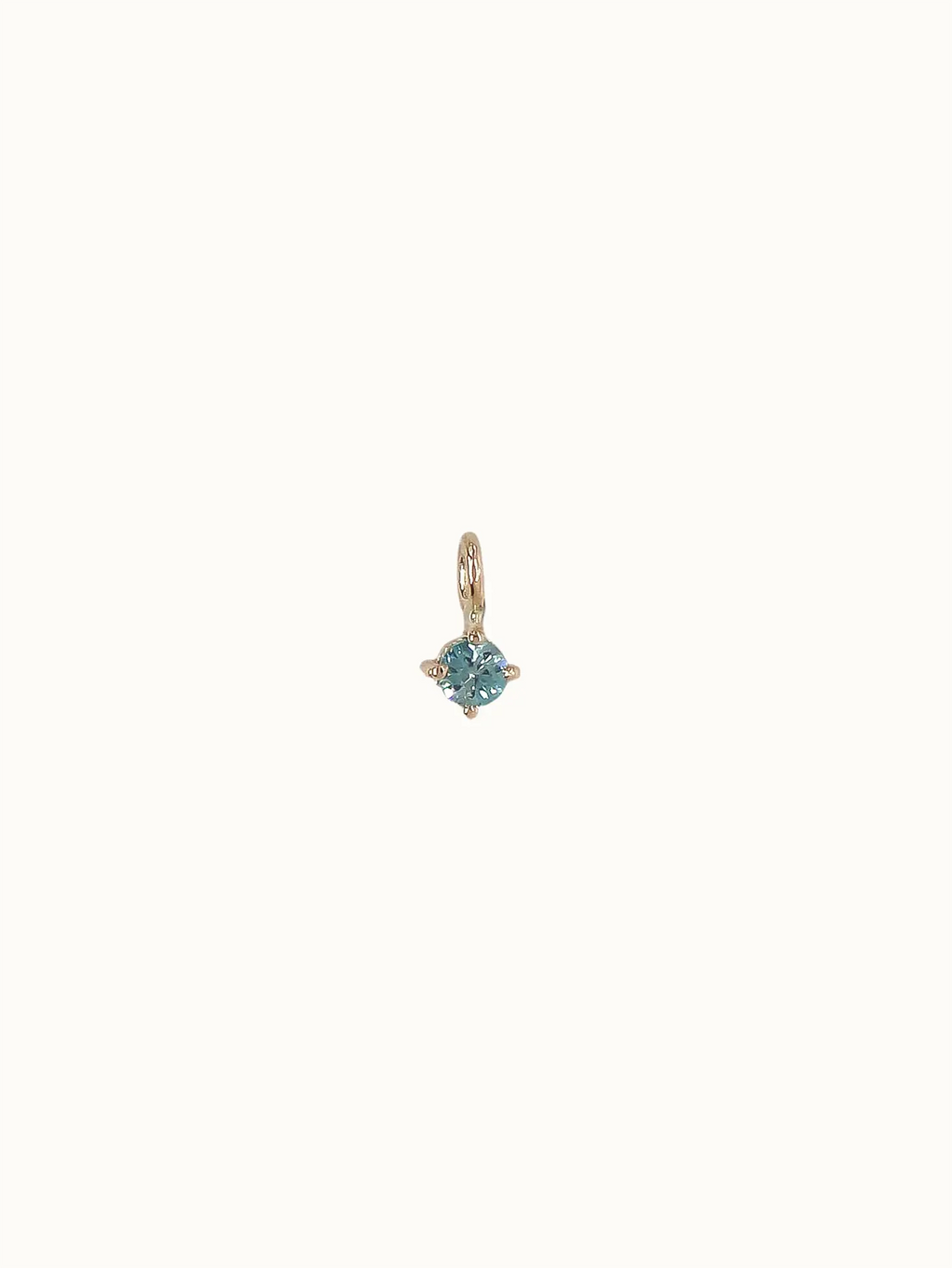 December Birthstone Necklace: Blue Zircon