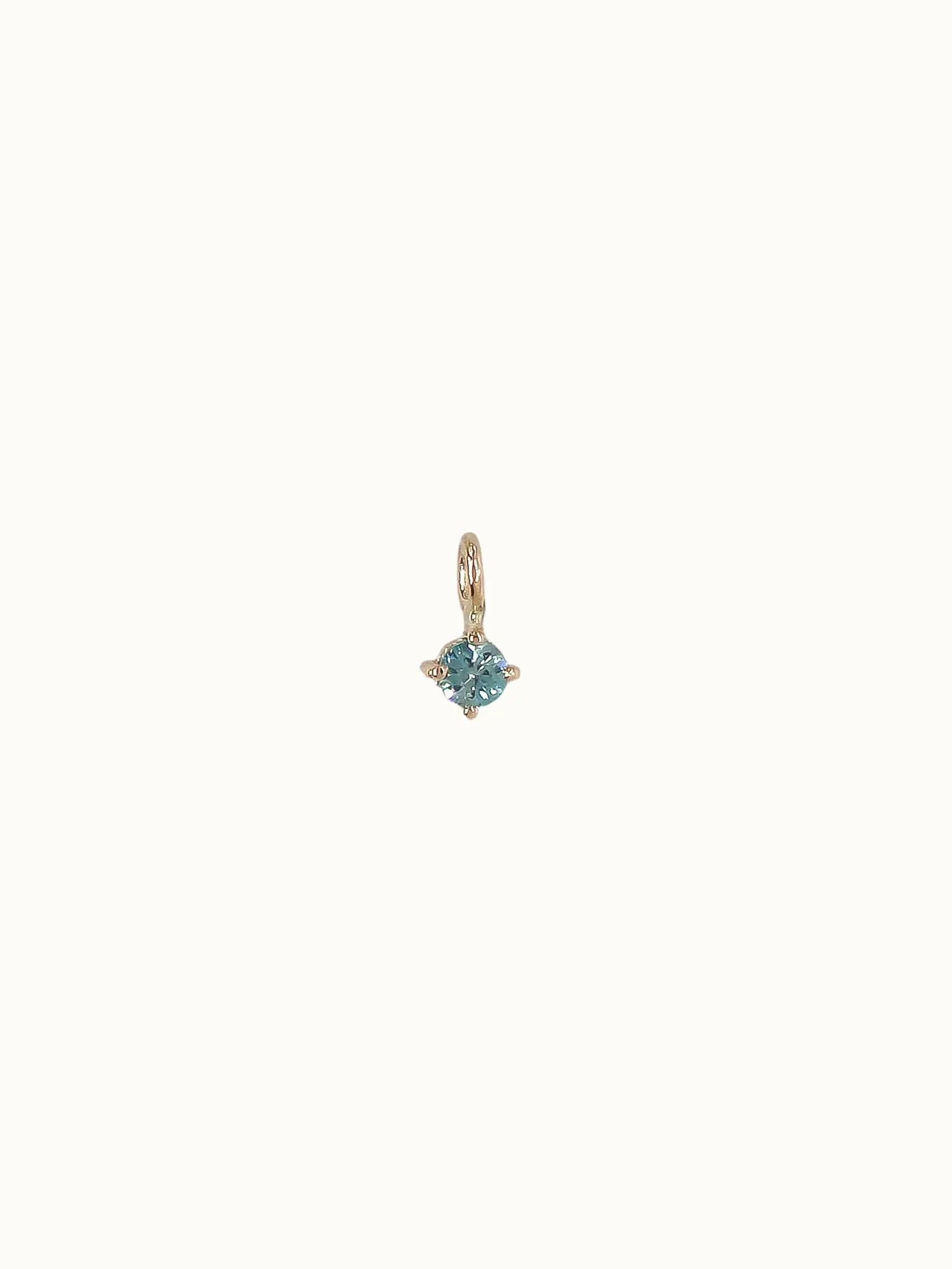 December Birthstone Necklace: Blue Zircon