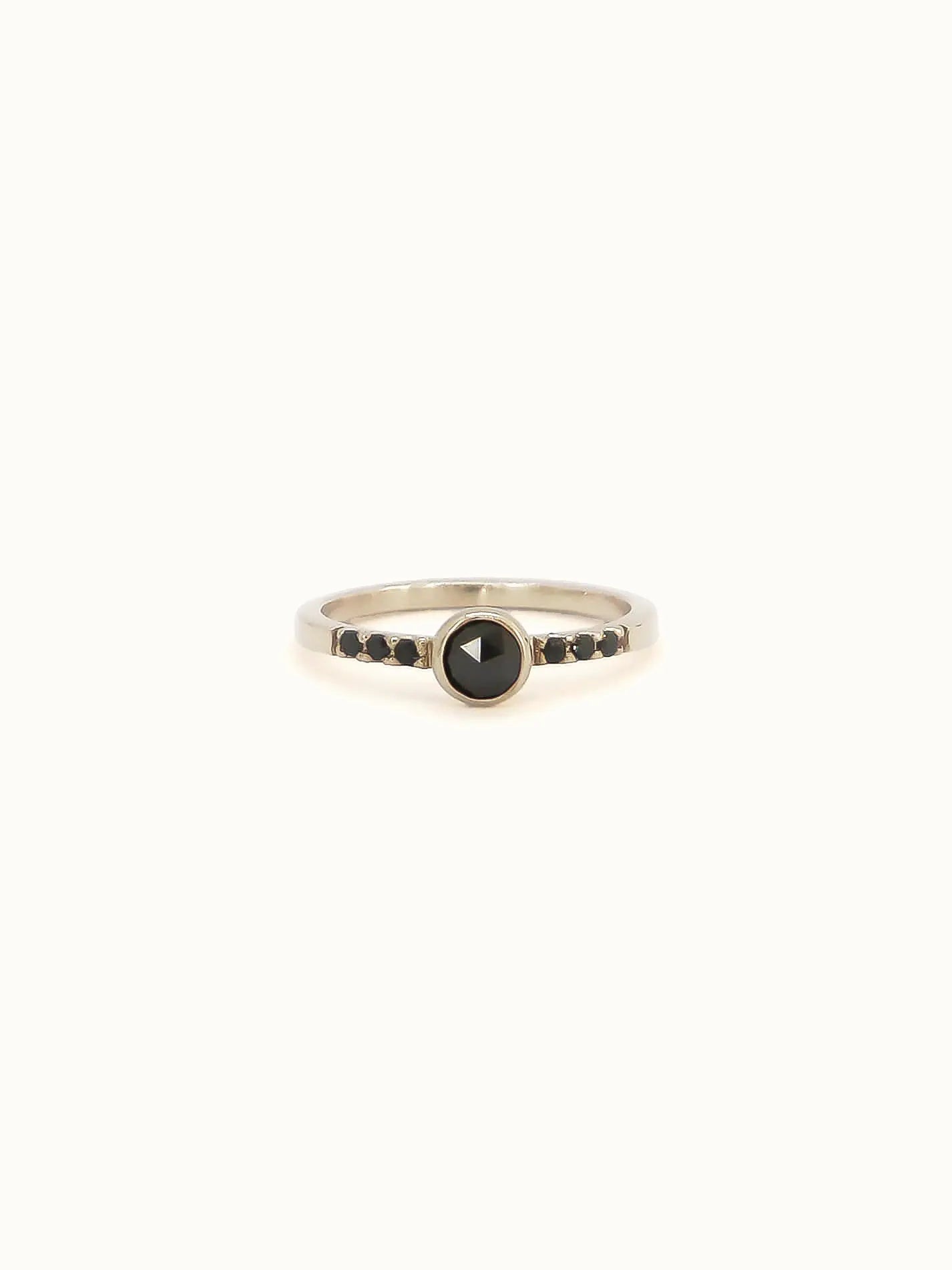 Ligeia black diamond ring