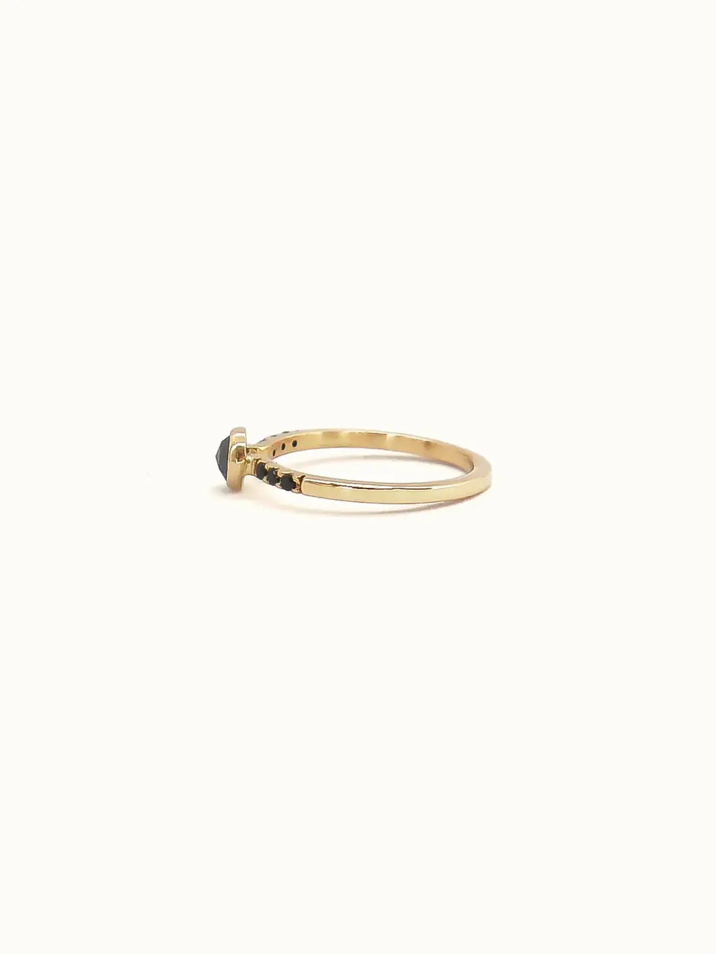 Ligeia black diamond ring