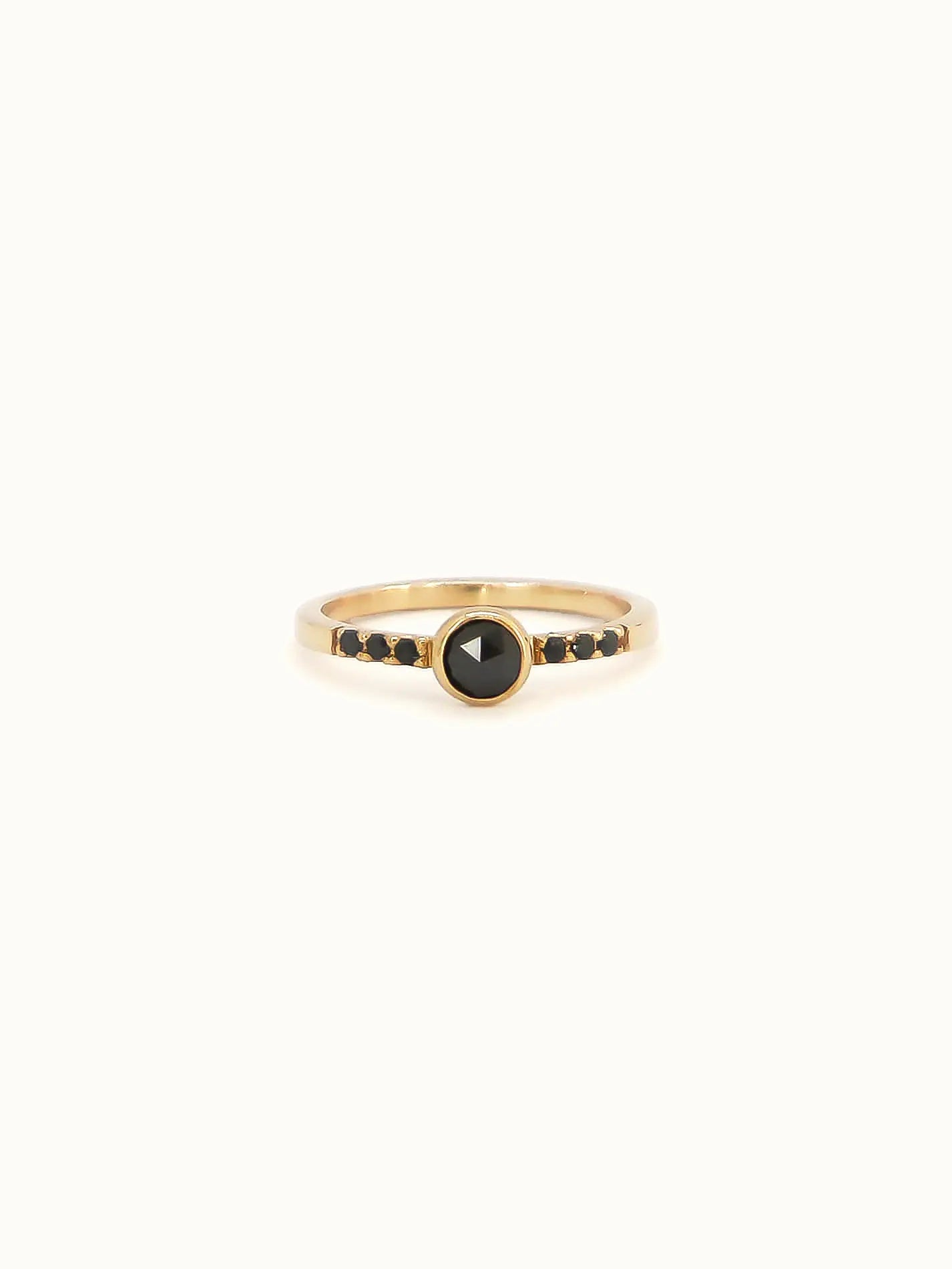 Ligeia black diamond ring