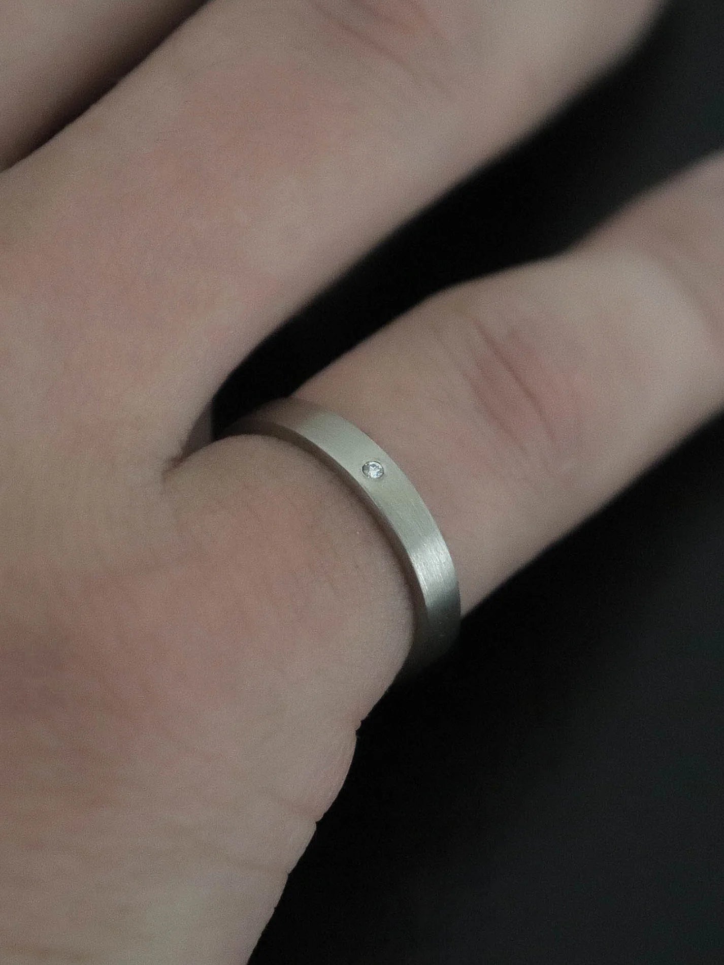 Palladium white gold 3.5 mm band