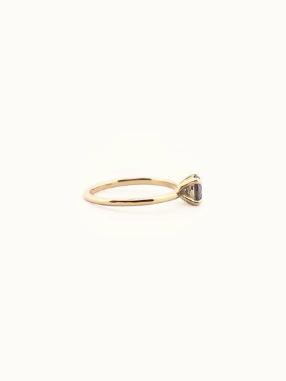 Ravenna. Natural salt and pepper diamond solitaire ring