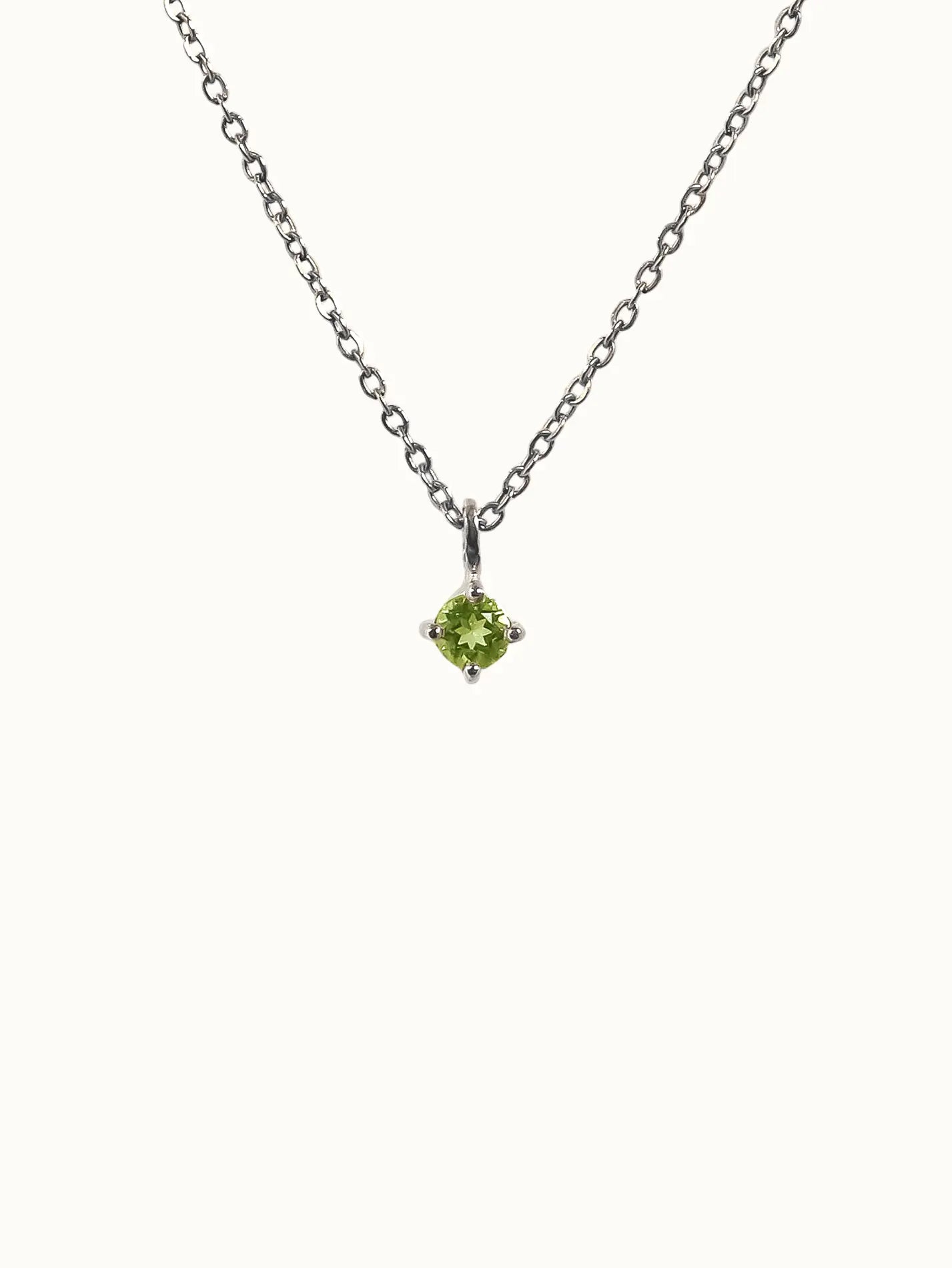 August Birthstone Necklace: Peridot