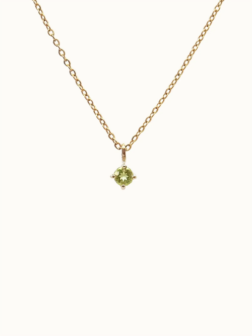 August Birthstone Necklace: Peridot