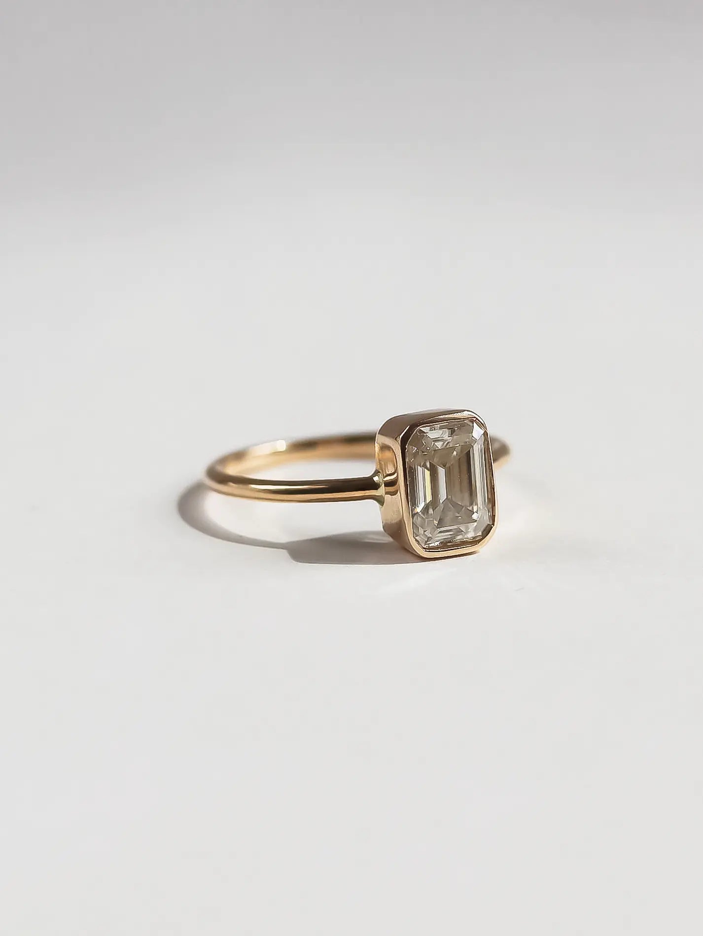 Ava. Emerald Cut Diamond Ring