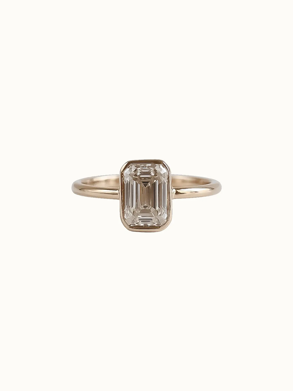 Ava. Emerald Cut Diamond Ring