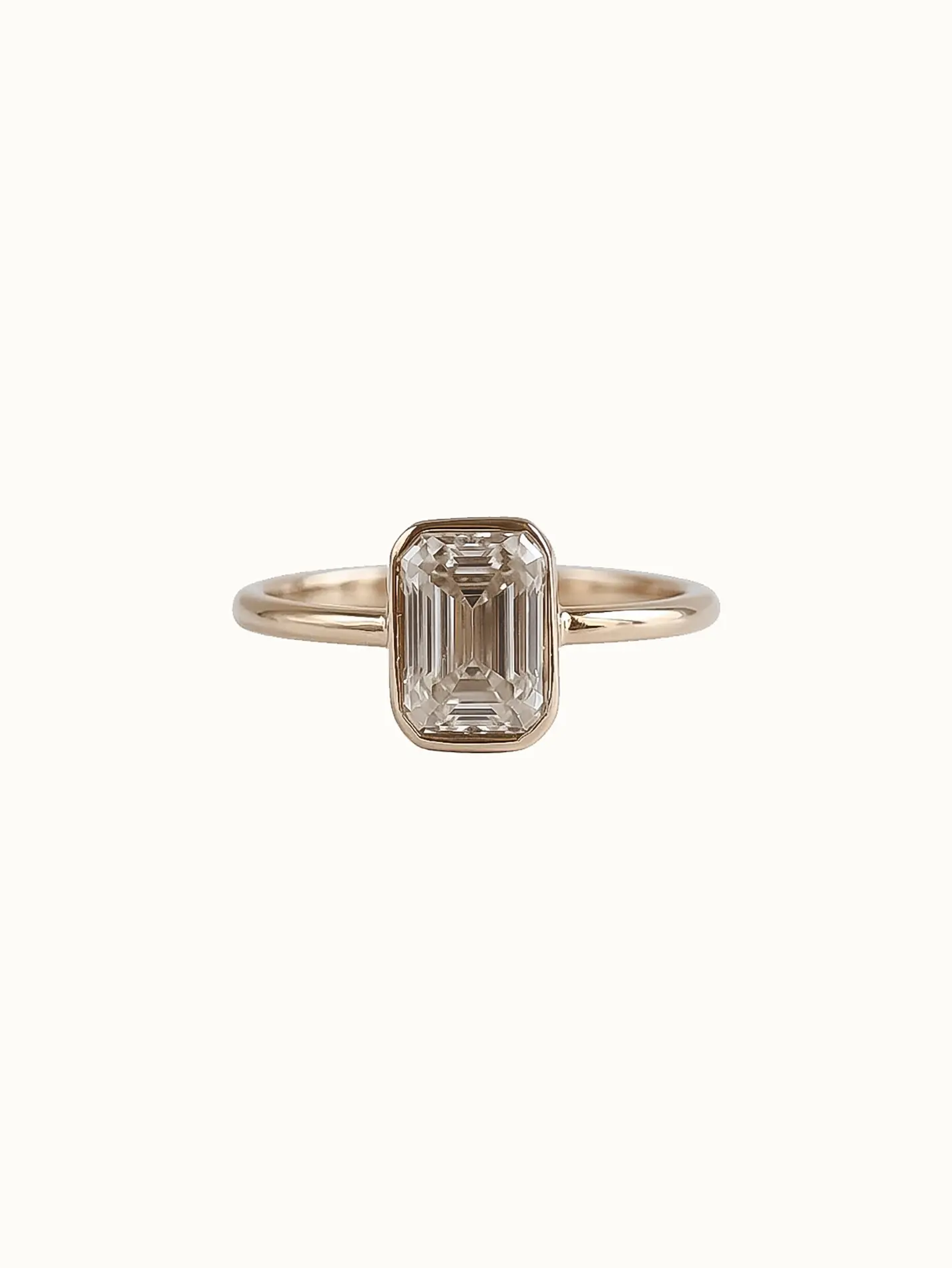 Ava. Emerald Cut Diamond Ring