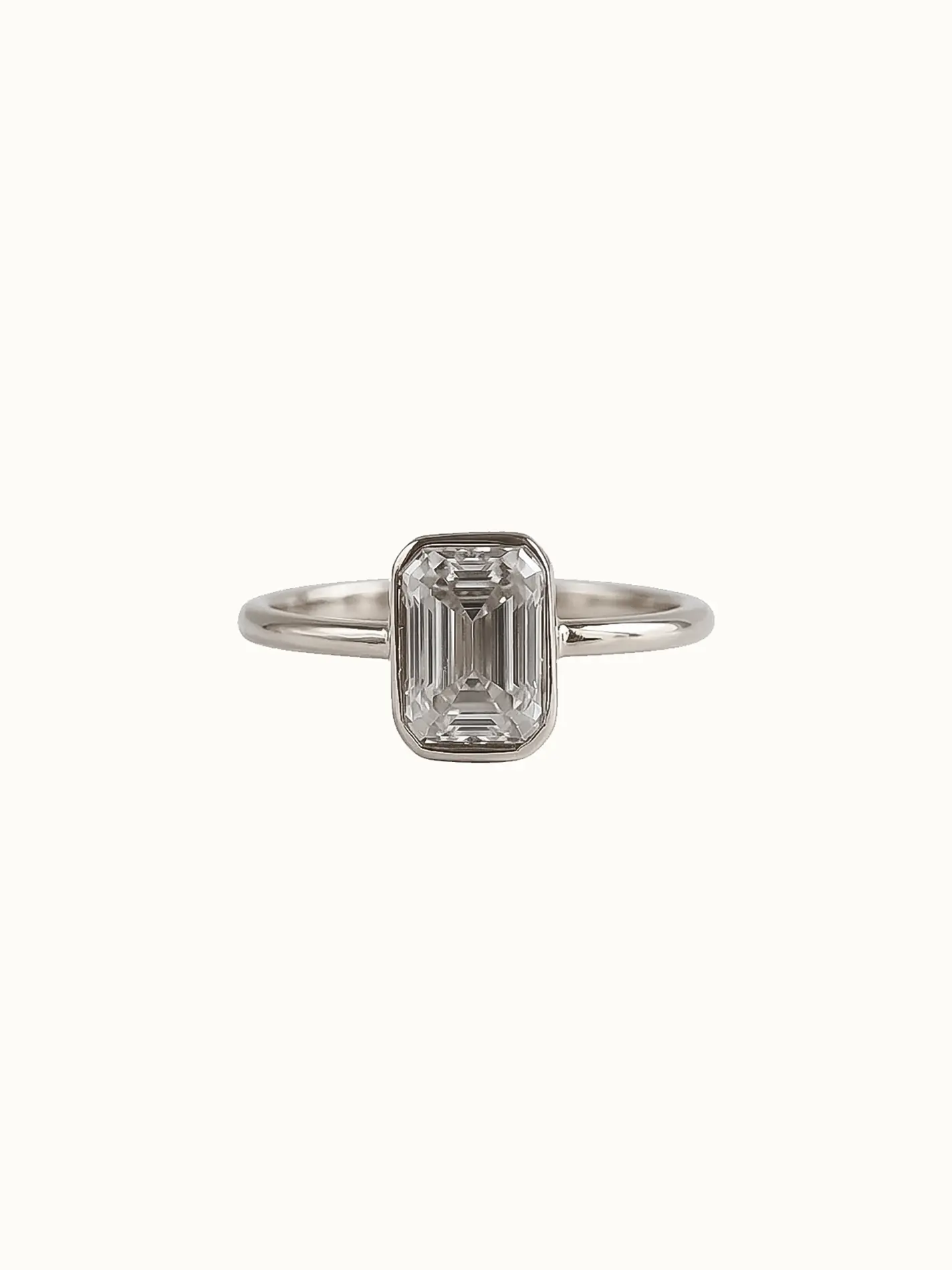Ava. Emerald Cut Diamond Ring