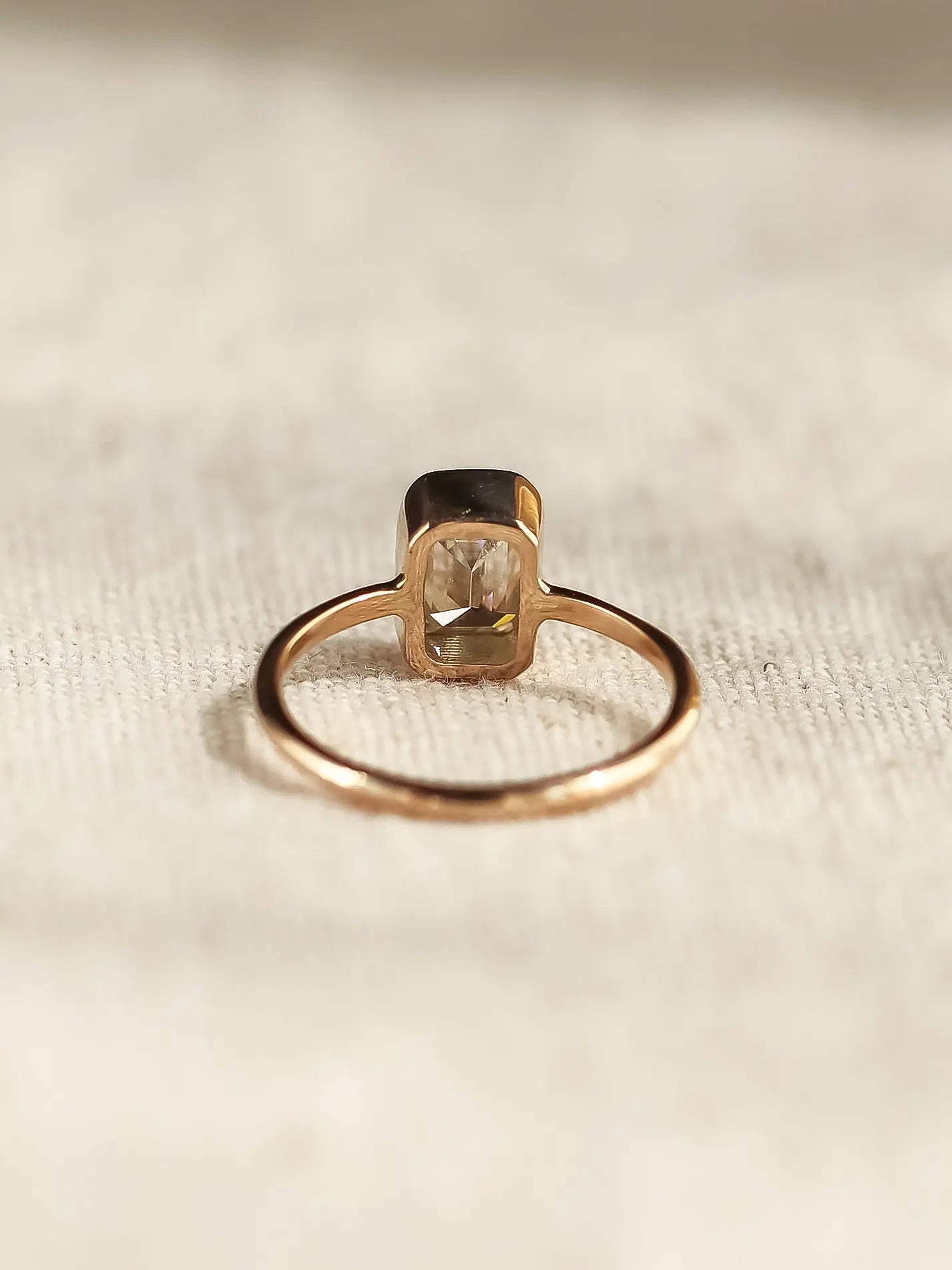 Ava. Emerald Cut Diamond Ring