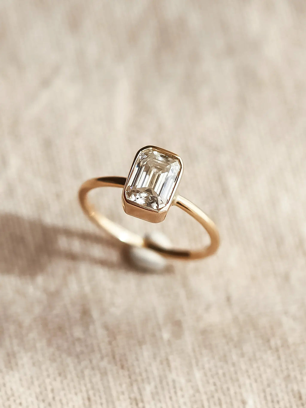 Ava. Emerald Cut Diamond Ring