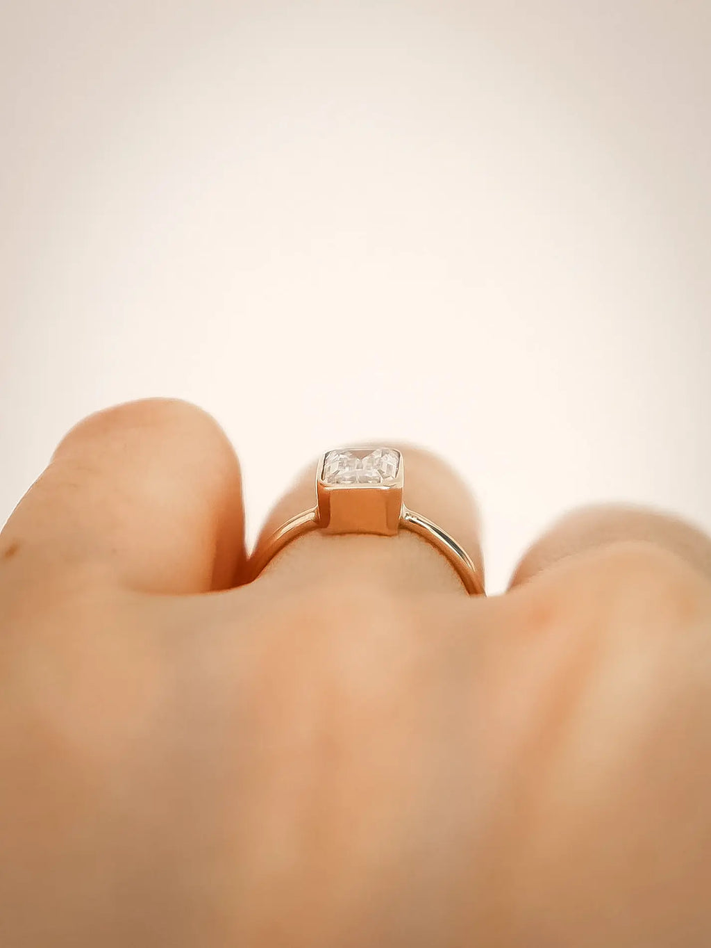 Ava. Emerald Cut Diamond Ring