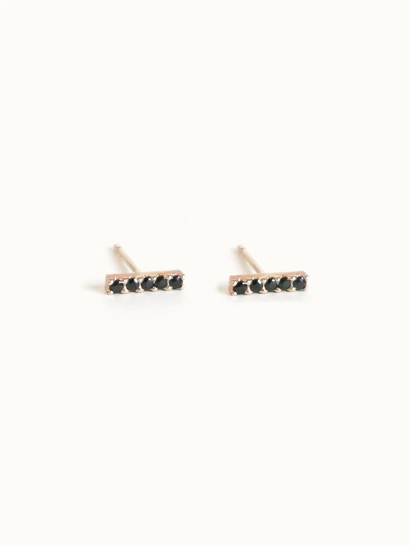 Pavé Black Diamond Bar Studs