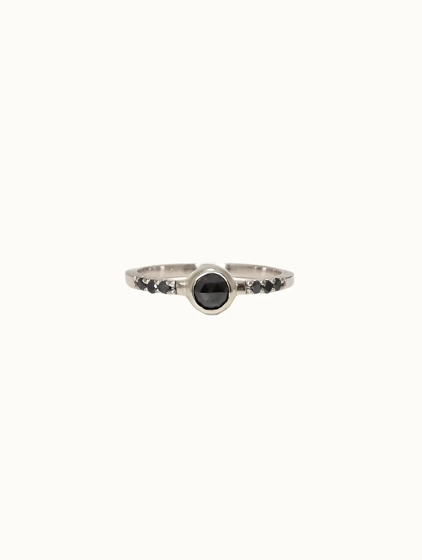 Ligeia black diamond ring