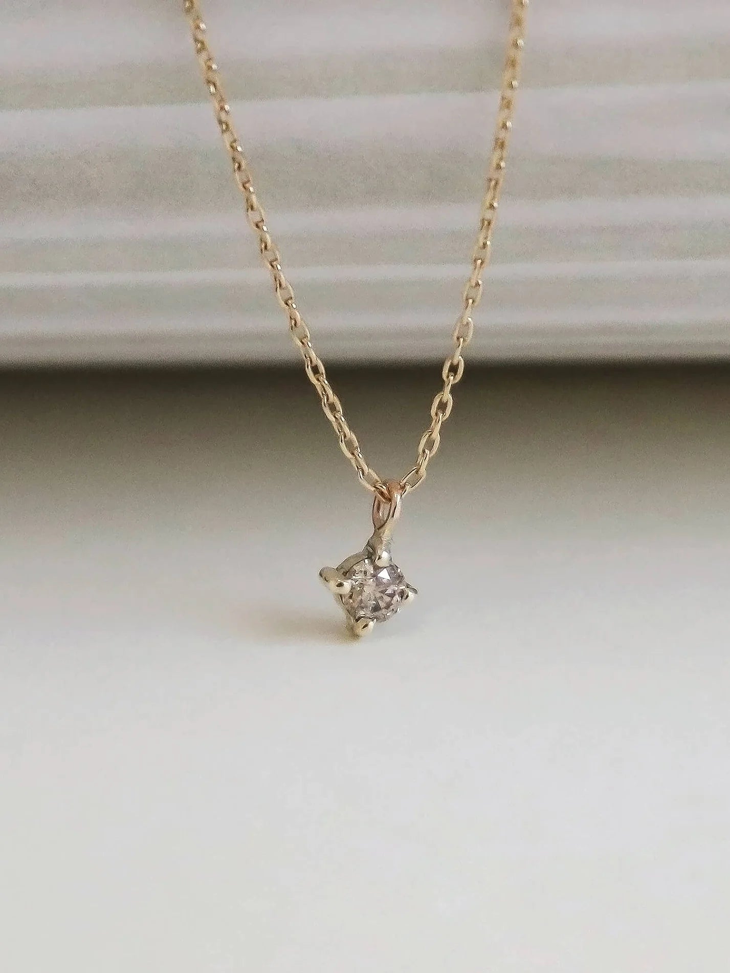 Champagne diamond solitaire