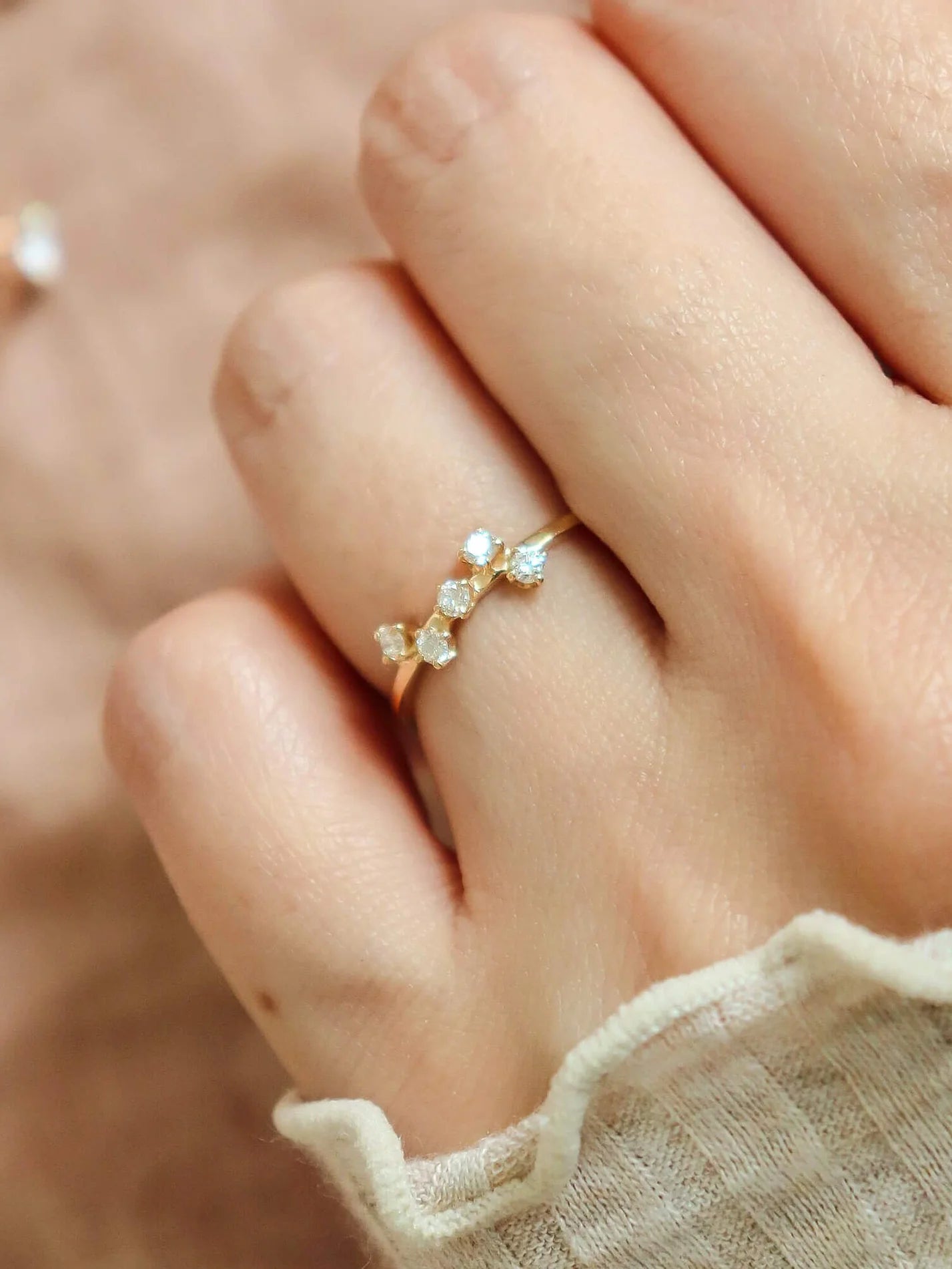 Diamond Cluster Constellation Ring