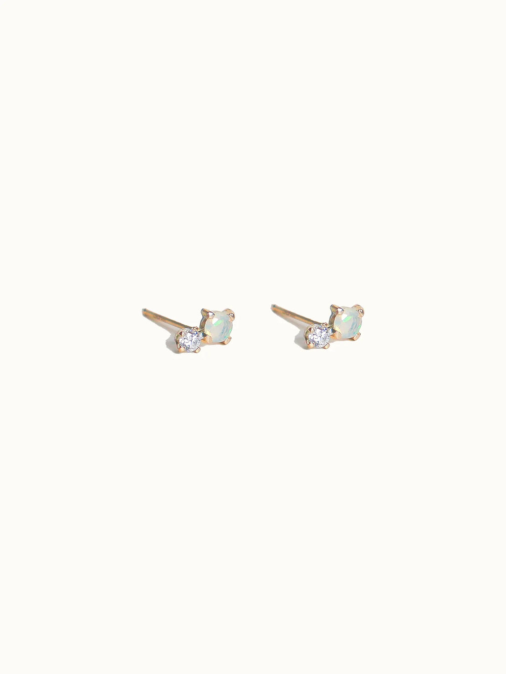 Diamond Opal Earrings