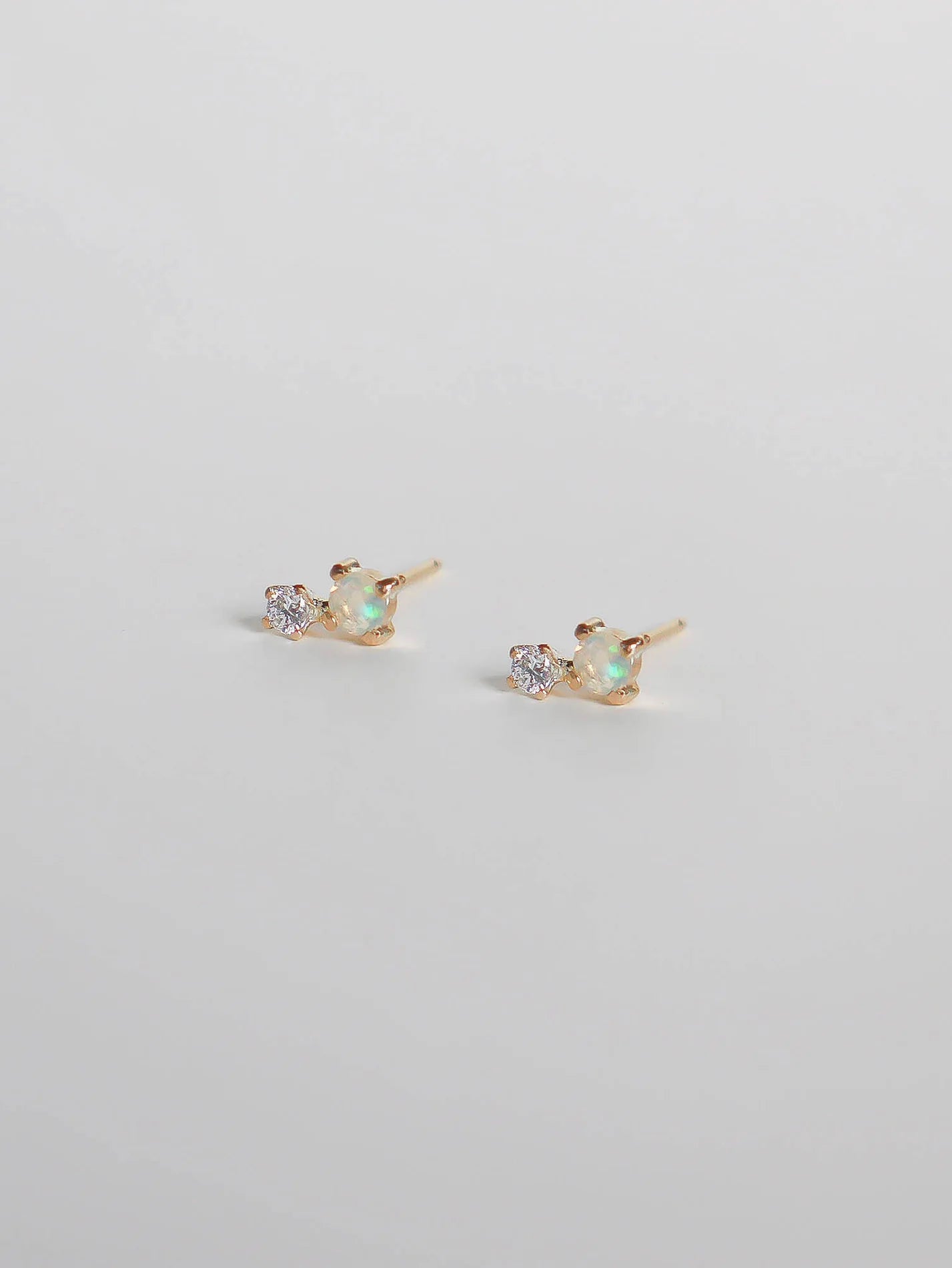 Diamond Opal Earrings