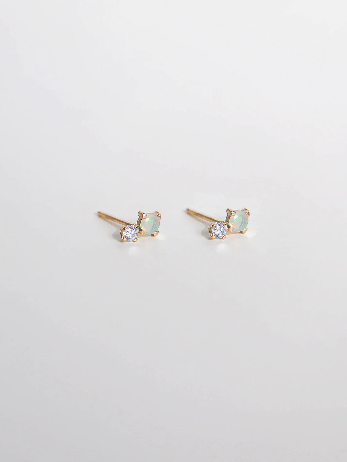 Diamond Opal Earrings