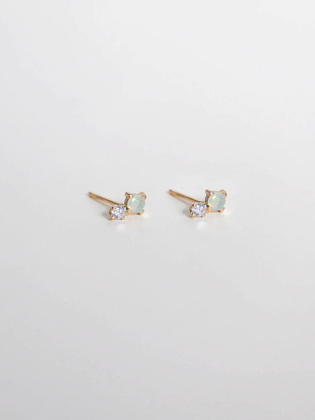 Diamond Opal Earrings