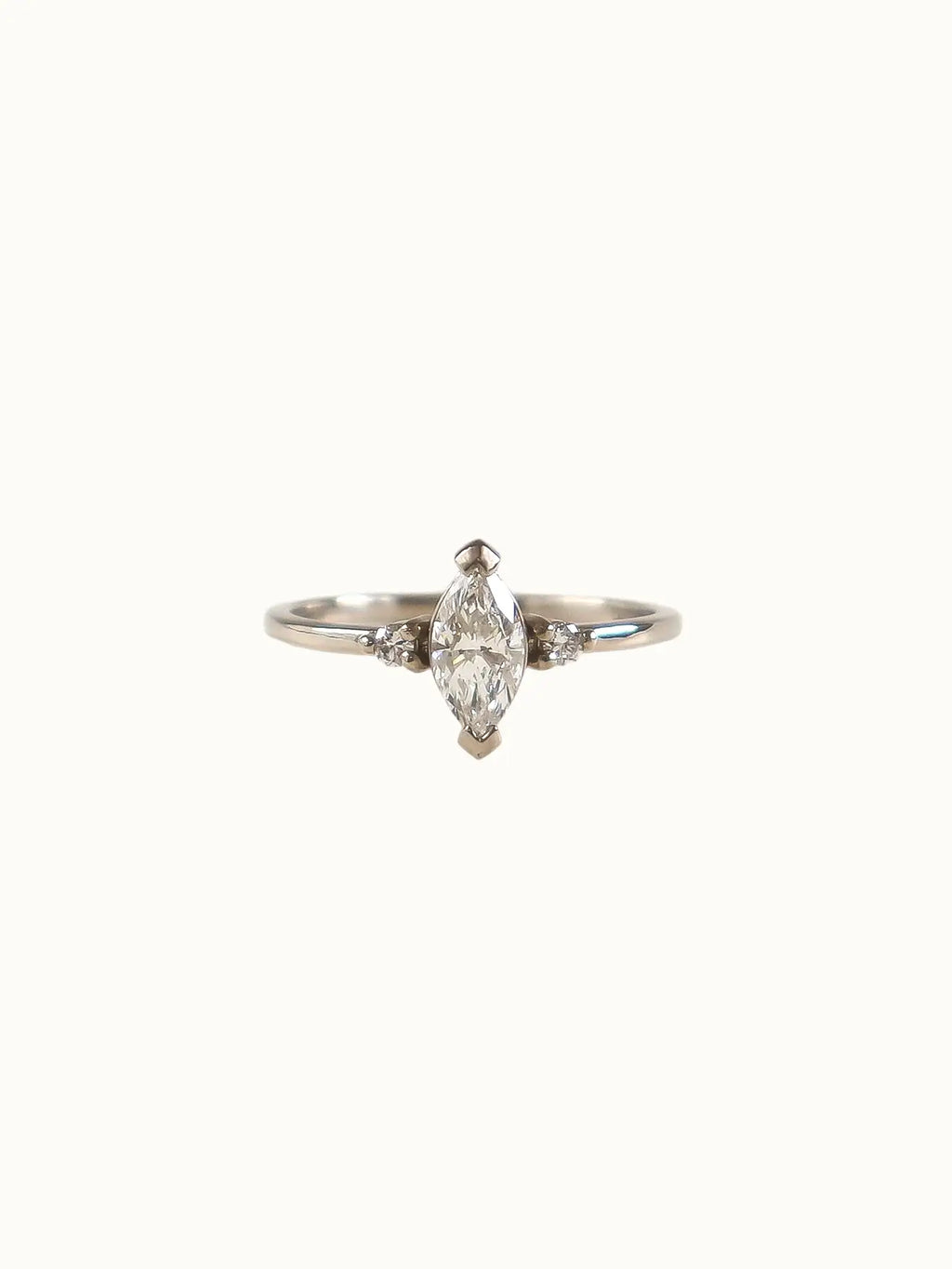 Florence. Three-stone marquise diamond ring