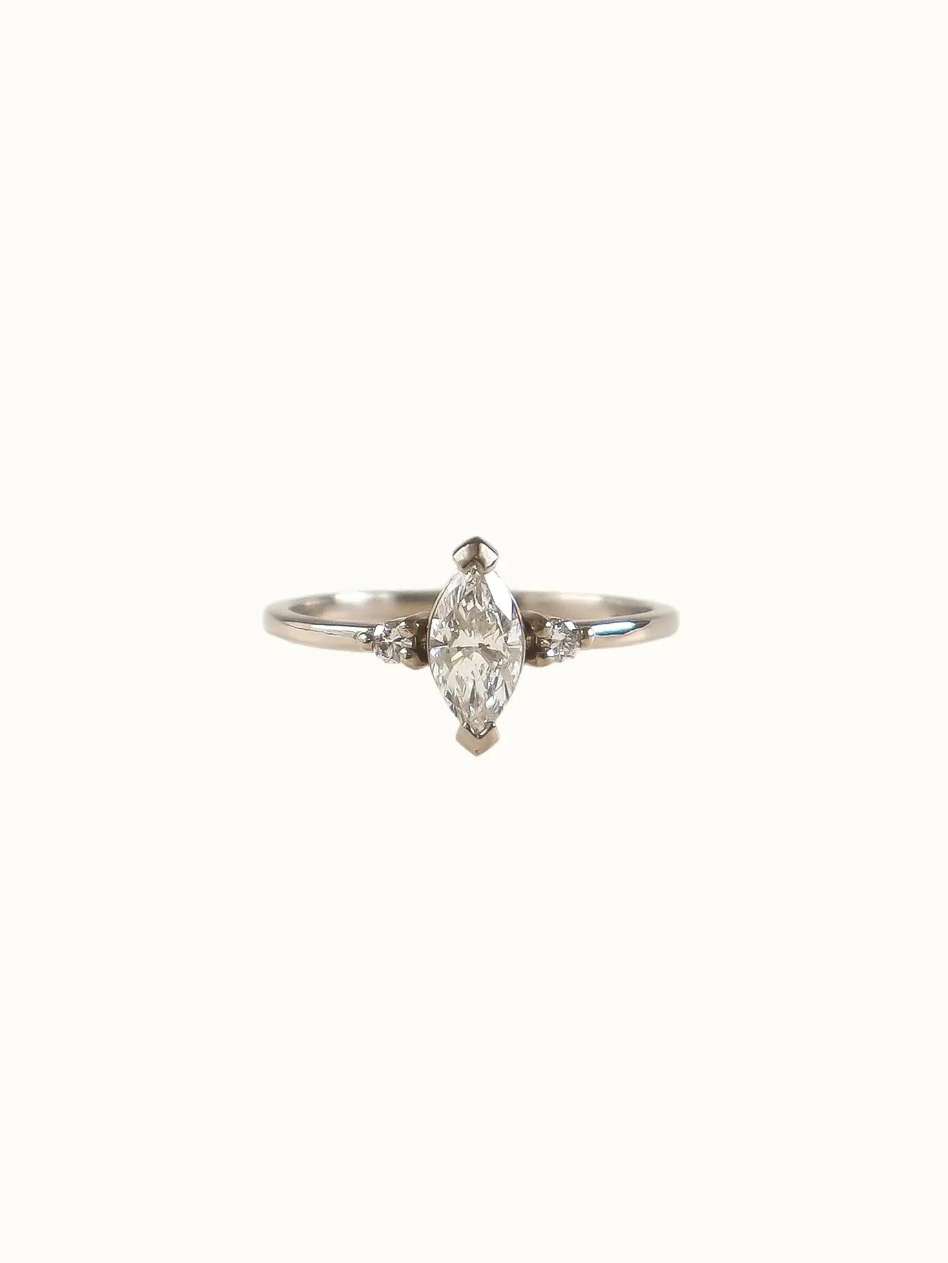 Florence. Three-stone marquise diamond ring