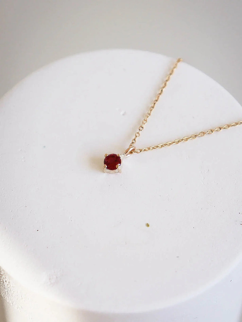 January Birthstone Necklace: Garnet
