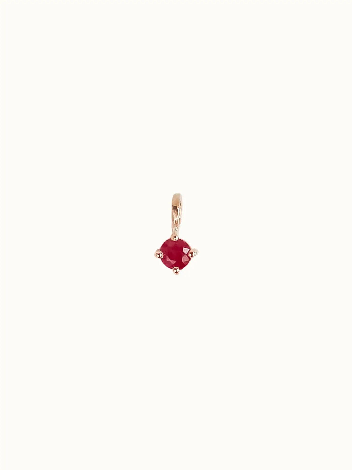 July Birthstone Necklace: Ruby