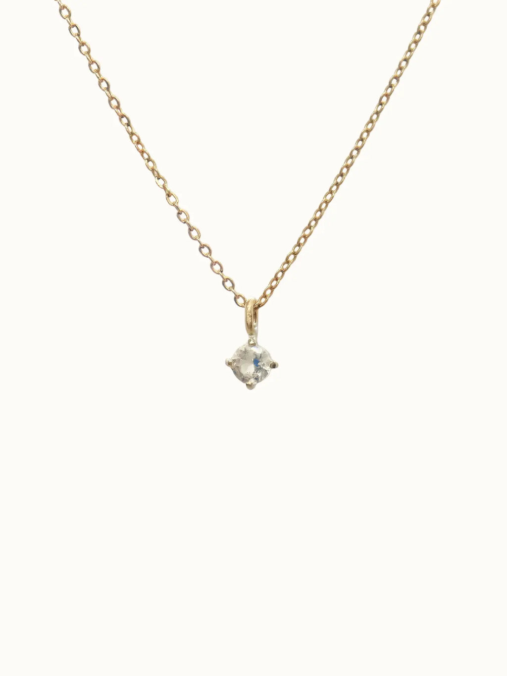 June Birthstone Necklace: Moonstone