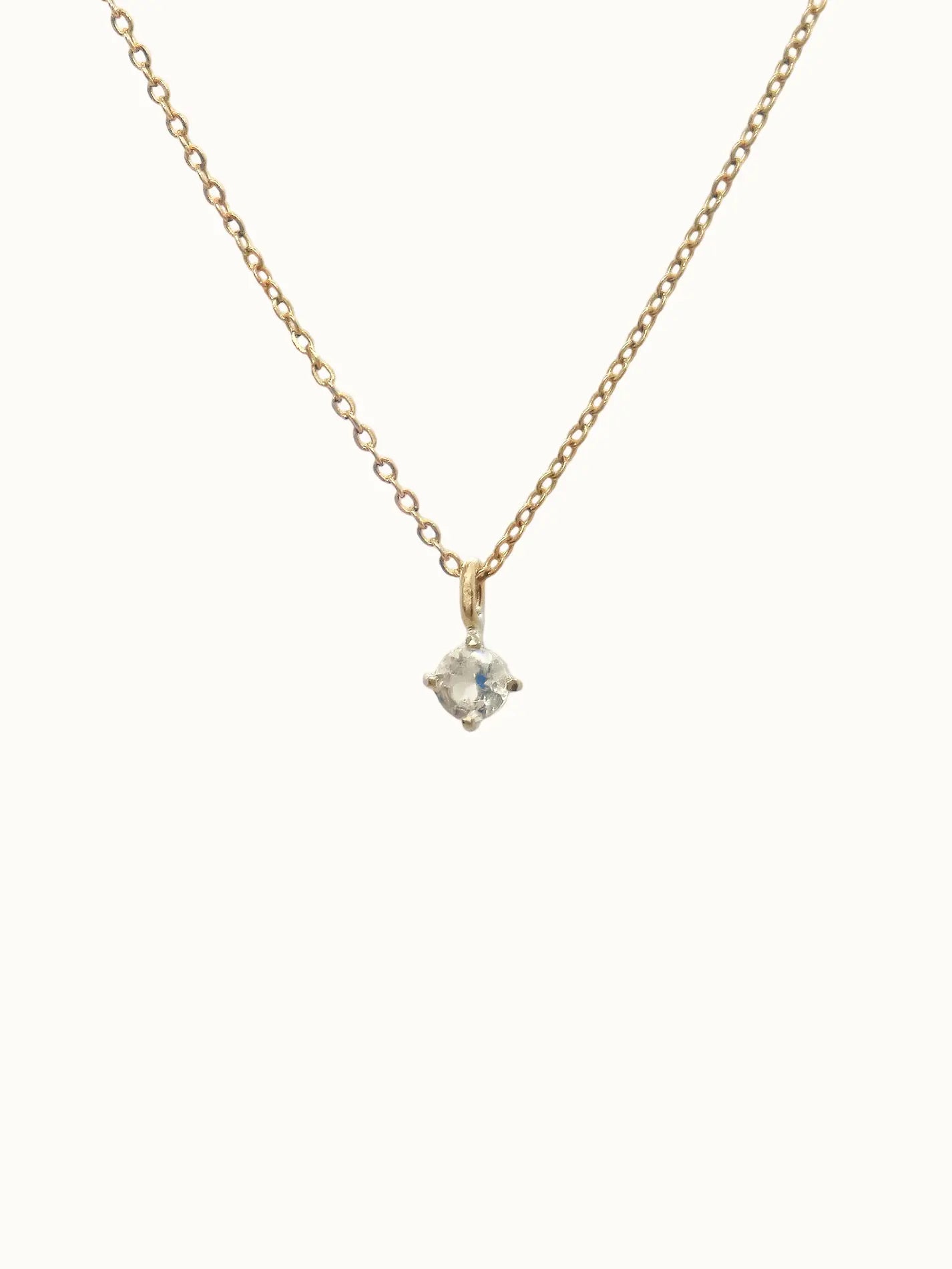 June Birthstone Necklace: Moonstone