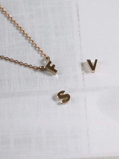 Mini initial necklace