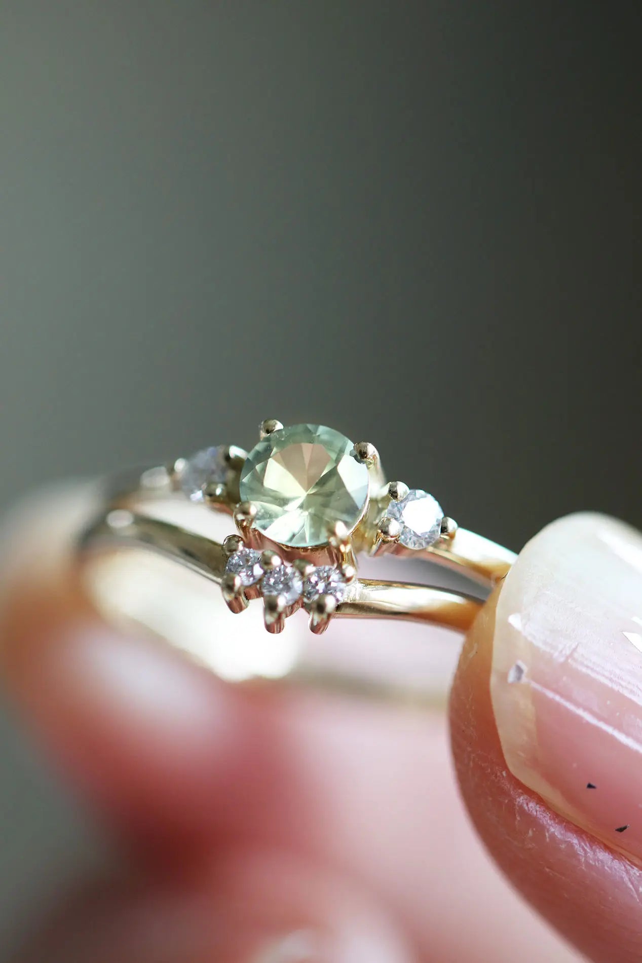 Mint green Montana sapphire. Ready-to-ship