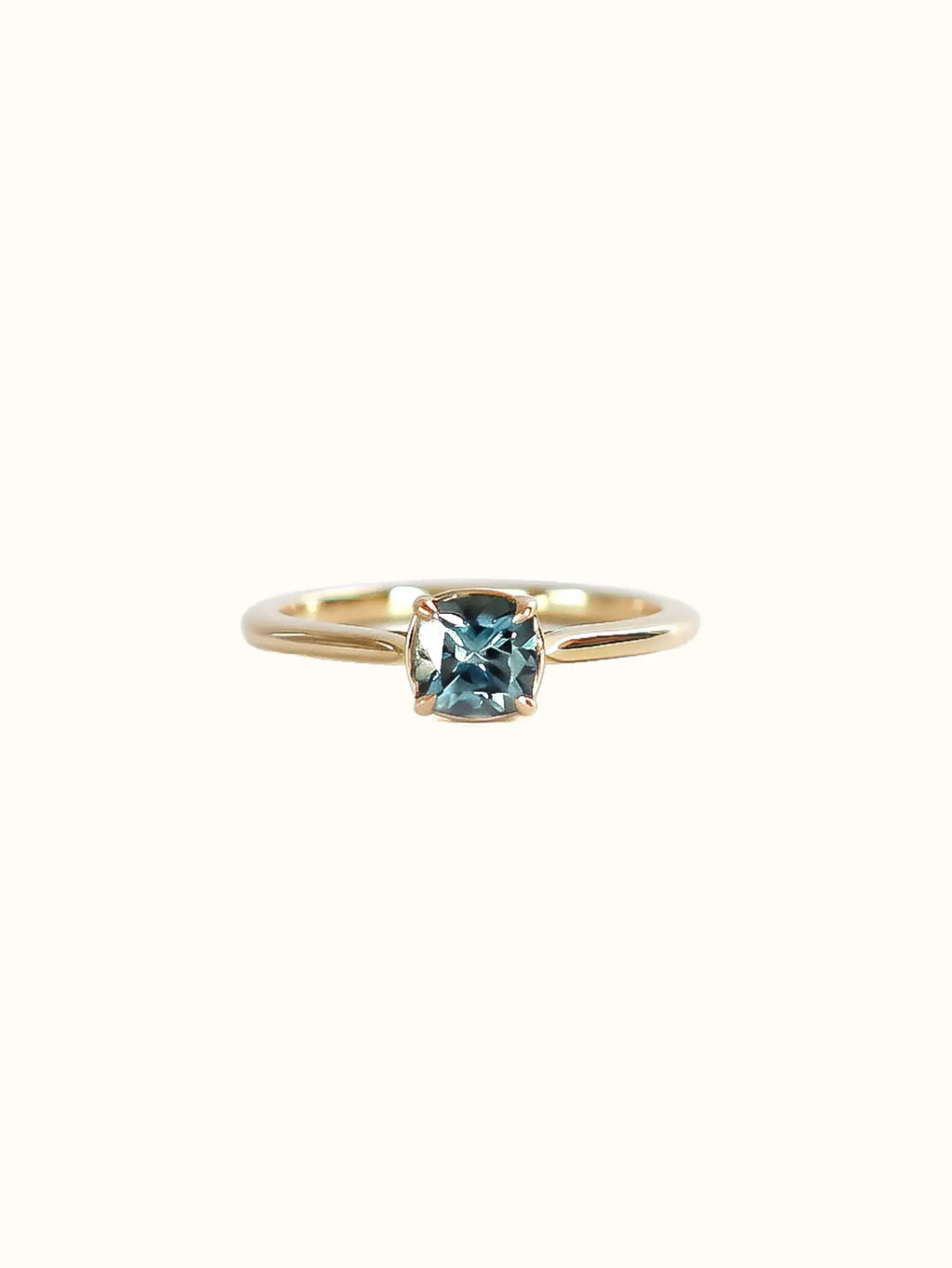 Cushion Cut Montana Sapphire Solitaire. Ready-to-ship