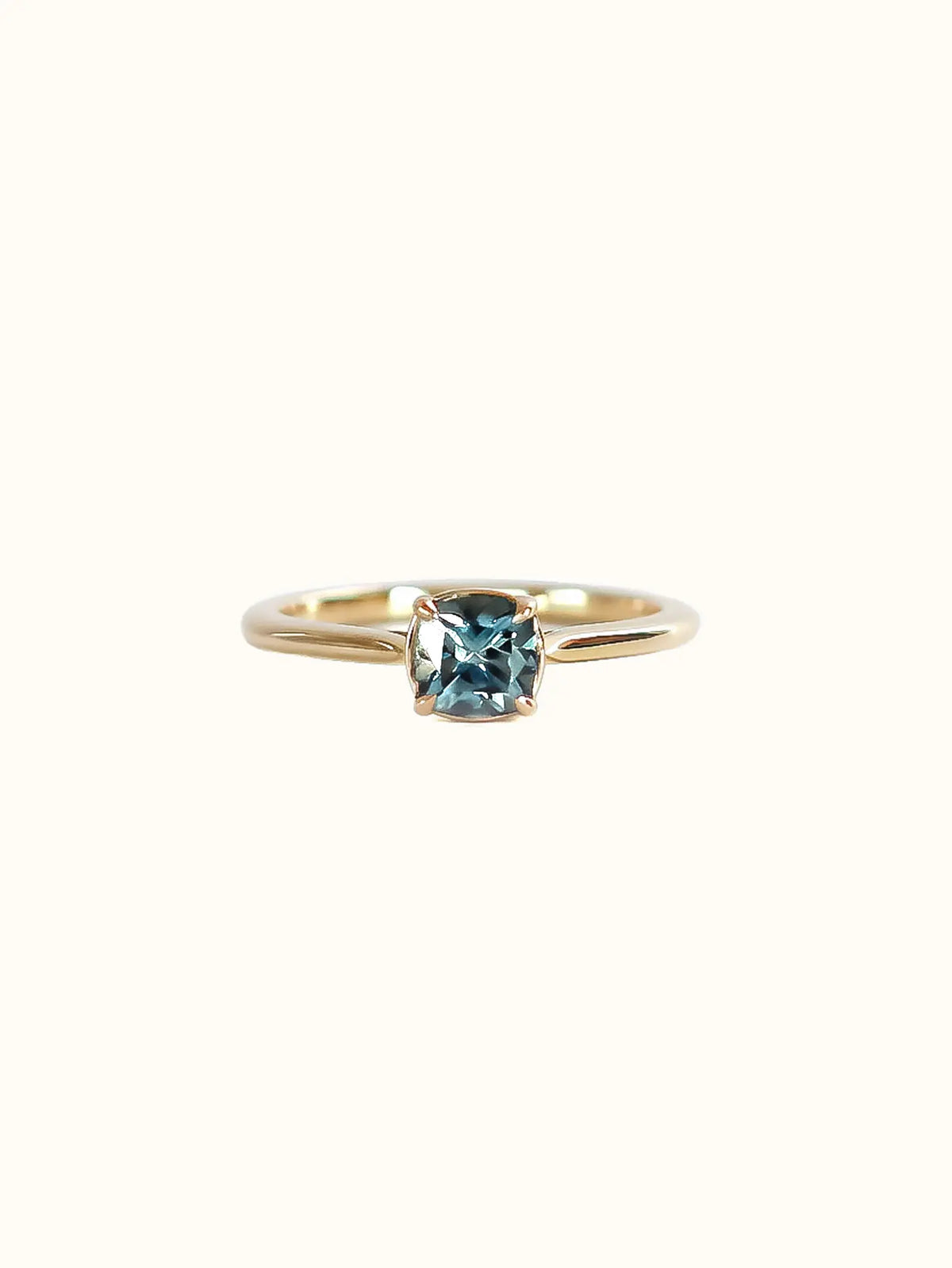Cushion Cut Montana Sapphire Solitaire. Ready-to-ship