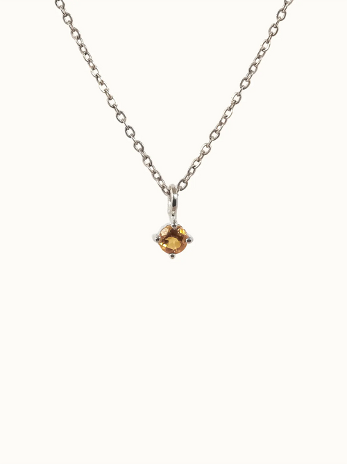 November Birthstone Necklace: Citrine