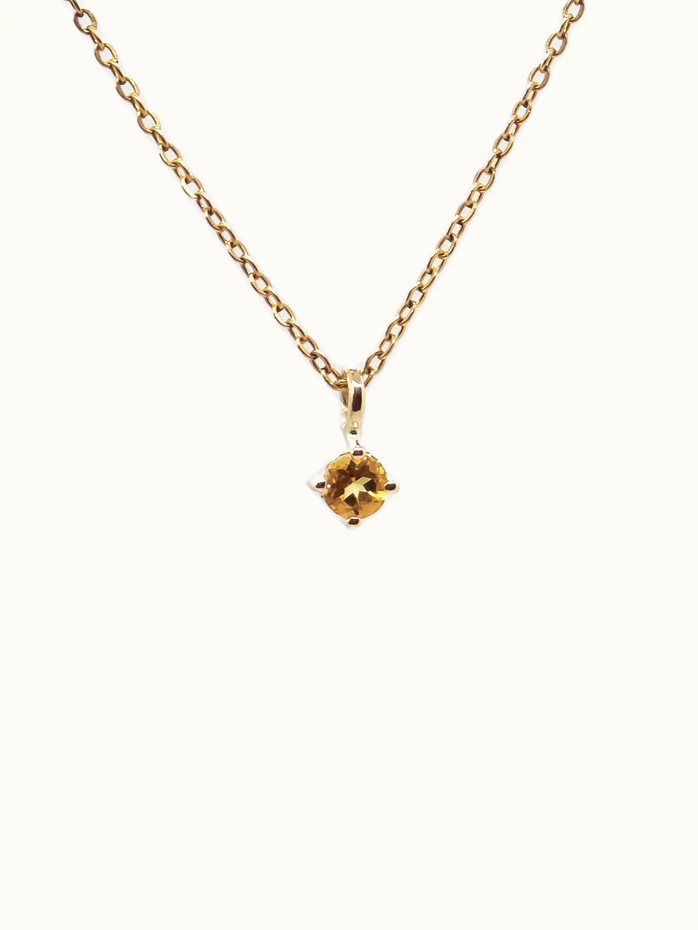 November Birthstone Necklace: Citrine