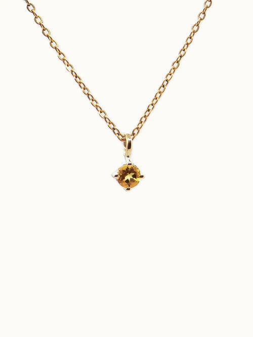 November Birthstone Necklace: Citrine