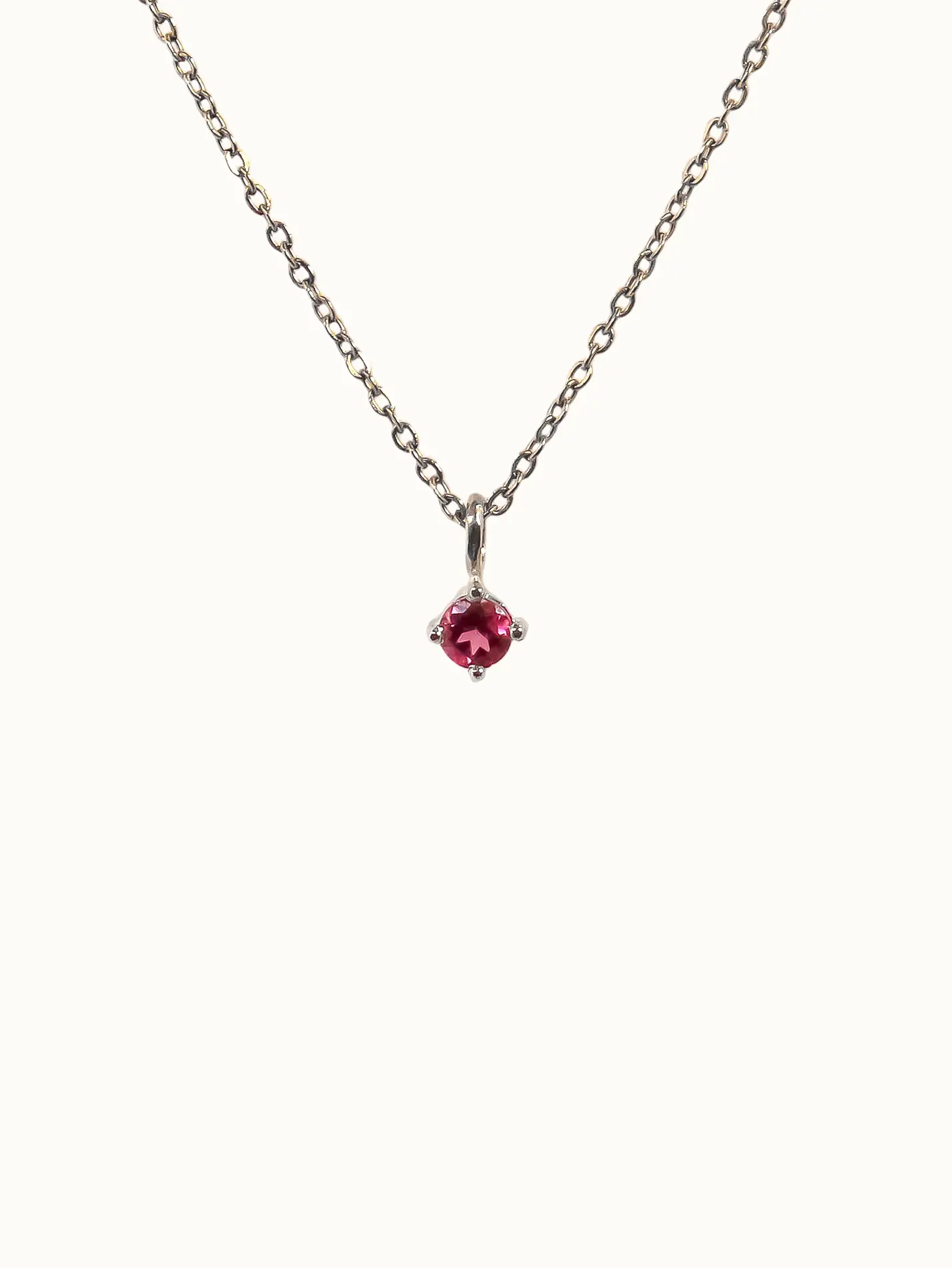 October Birthstone Necklace: Tourmaline