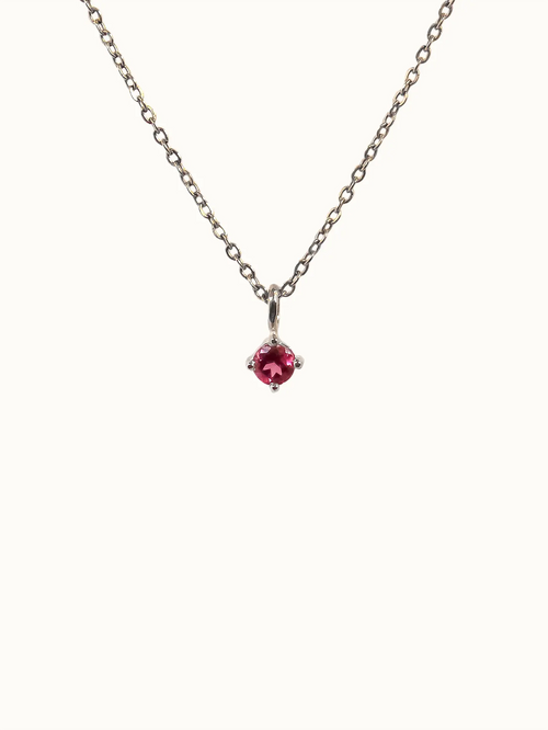 October Birthstone Necklace: Tourmaline