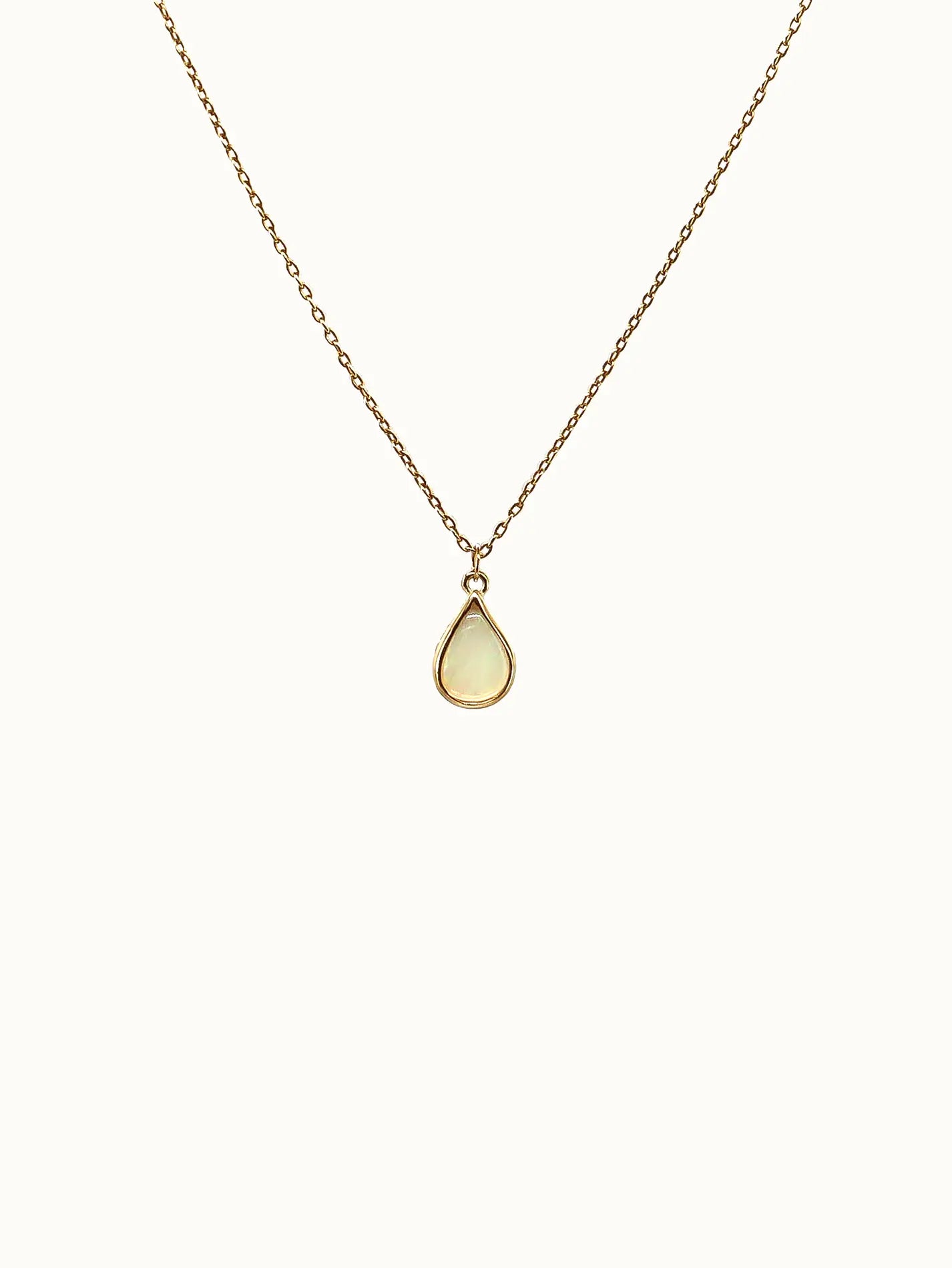 Opal tear drop necklace