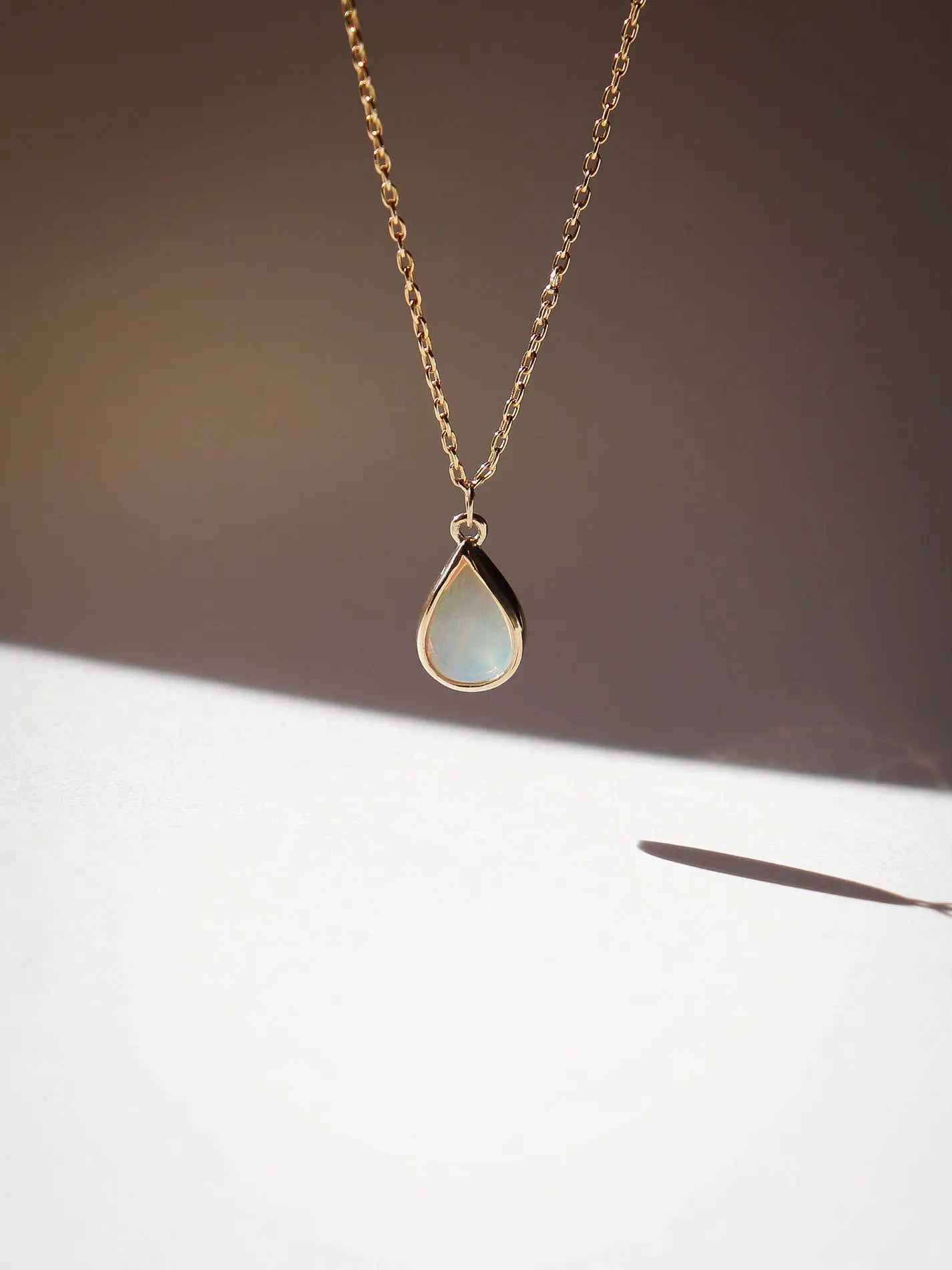 Opal tear drop necklace