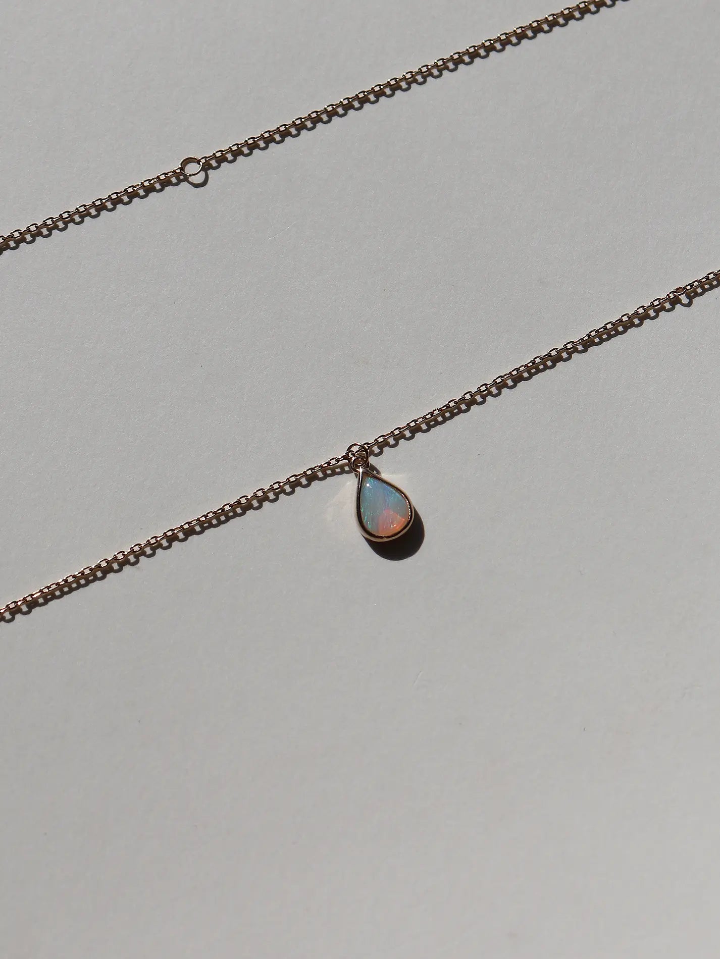 Opal tear drop necklace